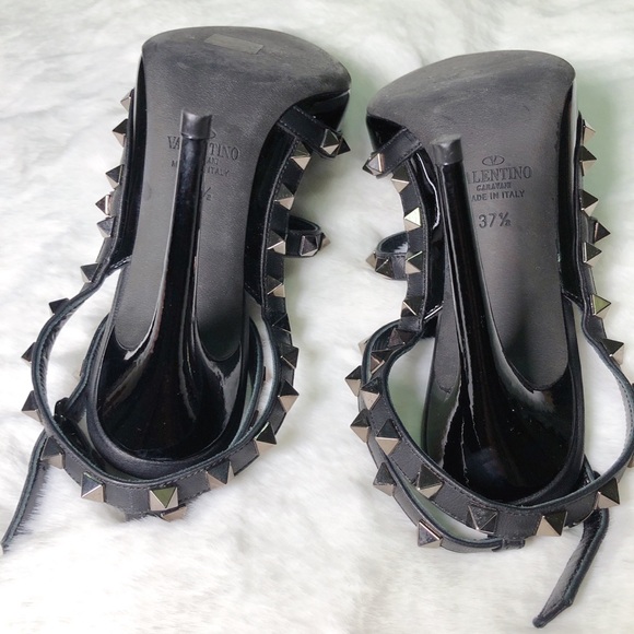❤️SOLD❤️Valentino rockstud slingback black 37.5 - Picture 6 of 8